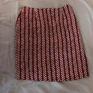 Knee length skirt/burgundy/blue